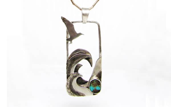 Seabird and Ocean sterling silver set