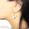 Cranes flight earrings