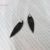 Enamel green leaf earrings - Image 3