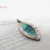 Silver green pendant