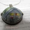 Cottage cloisonne enamel necklace and matching earrings - Image 3
