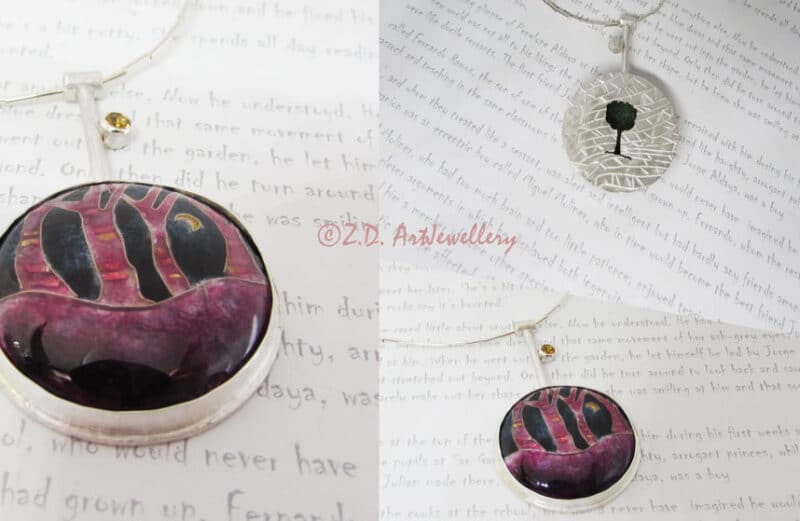 Purple forest pendant