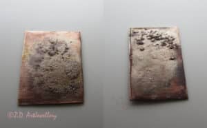 Textured copper using silver dust