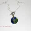 Full moon enamel pendant